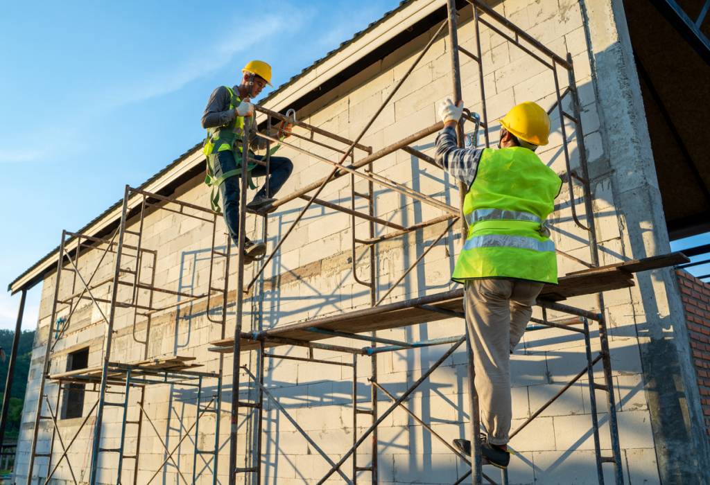 échafaudage chantier façade extérieure